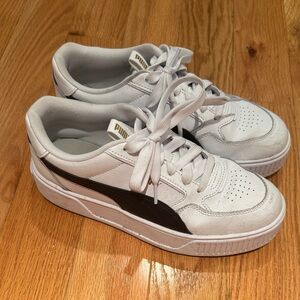 Puma Classic White and Black Sneakers
